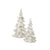 Champagne Glitter Trees - White