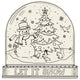 Die Cut Snow Globe Coloring Placemats 12 sheets