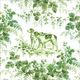 Hunting Toile Evergreen Napkin Cocktail