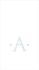 Caspari Antique Initial-Robin'S Egg Paper Linen Boxed Guest Towel 24-In