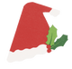 Santa Hat--Die-Cut Napkin Airlaid Party Sz D-Cut 15 In