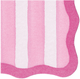 Cafe Stripe Scallop Pink-Ppr Linen Napkin Airlaid Cocktail D-Cut 15 In