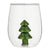 Glitter Tree Wine Glass 16oz Wine Glass