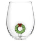 Figurine Glass Wreath 20oz Wine Glass