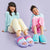 PURPLE PINK & BLUE FURRY SLIPPER