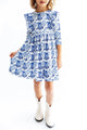 Southern Belle 3/4 Sleeve Ruffle Twirl Dress