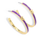 TCU LOGO HOOP EARRINGS