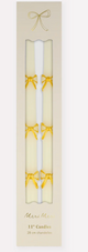 Gold Bow Taper Candles (x 2)