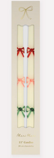 Christmas Multi Bow Taper Candles