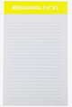 Remaining F*cks Notepad