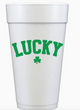 Lucky St. Patrick's Day Shamrock Foam Cups- St Patrick's