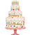 33"PKG SATIN BIRTHDAY PINK CAKE SHAPE