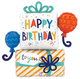 35"PKG BIRTHDAY GIFT BALLOONS SHAP