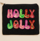 Christmas Holly Jolly Seed Beaded Coin Pouch