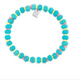 Turquoise Toska Vinyl Disc Bead Bracelet