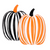 Stripe Pumpkin Plates