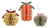 Fall Stripe Paper Honeycomb Pumpkins