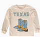 Long Sleeve Texas Natural Organic Tee -Boots