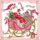 Santa Sleigh with Presents Paper Cocktail Napkins Pk/20