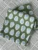 Poinsettia, Sage & Uniform Blue Tea Towel