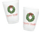 Christmas Wreath Merry + Bright Frosted Cups
