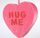 6" Flocked Hanging Hearts