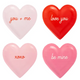 Conversation Heart Shaped Plate Set
