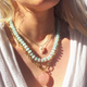 Islands Stone Candy Beaded Necklace, Trendy Colorful Beads