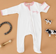Howdy! Zip Footie - Dusty Rose By Luna and Arlo