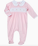 Emily Smocked Footie - Pink