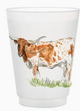 Texas Longhorn Frosted Cups | Set of 6