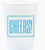 Teal Cheers Reusable Frost Flex Cups