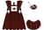 Girls Maroon Smocked Gameday Football Dress