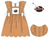 Girls Orange Smocked Gameday Football Dress