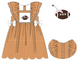 Girls Orange Smocked Gameday Football Dress