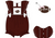 Girls Maroon Smocked Gameday Football Bubble