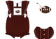 Girls Maroon Smocked Gameday Football Bubble