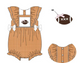 Girls Orange Smocked Gameday Football Bubble