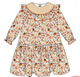 Girls Fall Floral Acorn Smocked Dress