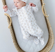 Precious Lil' Sluggers Print Zip Footie - Light Blue