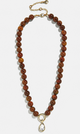 Brown Janette Beaded Ring Necklace