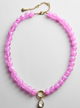 Pink Janette Beaded Ring Necklace