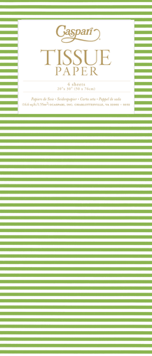 Mini Stripe Green Tissue Pkg 4 Sheets