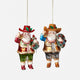 Cowboy Santa Orn, Glass, 5.75"