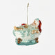 Santa Bathtub Orn, Glass