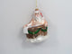 Santa Hot Tub Orn, Glass, 5"