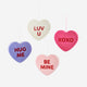 Flocked Conversation Heart, Lg 12"