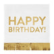 Happy Birthday Gold Fringe Cocktail Napkin