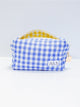 Tri Delt Sorority Gingham Quilted Makeup Bag