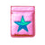 Iridescent Pink with Blue Star Phone Wallet
